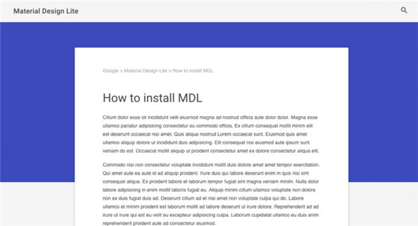 当谷歌Material Design遇上网页设计:果然很美!